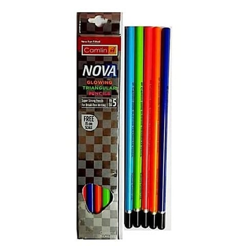 Camlin Nova Glowing Triangular Rt Pencils - Pc 5