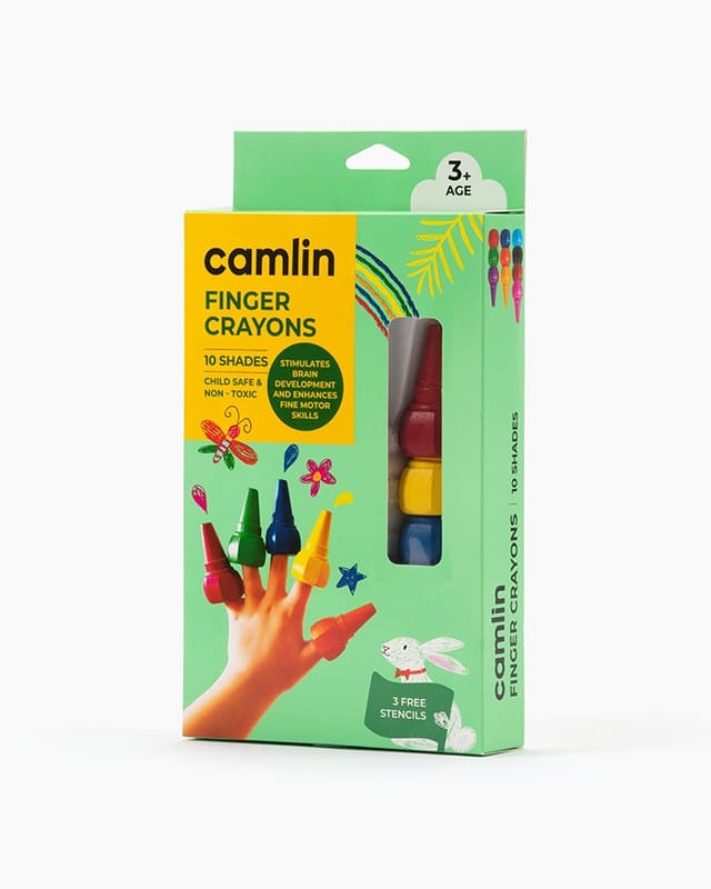 Camel Assorted Finger Crayons 10-Shades