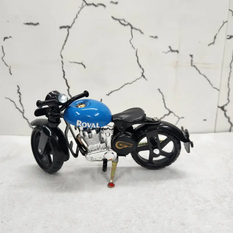 Heavy Quality Metal Royal Bike Toy (Size - 21Cm) (Colors as Per Stock)