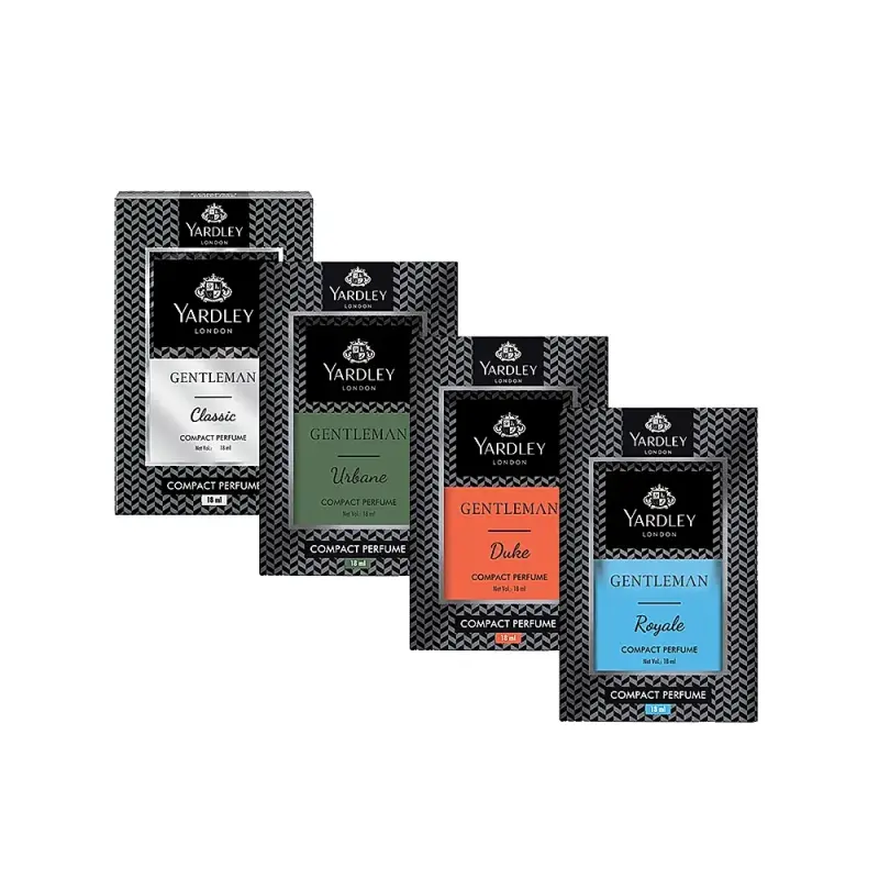 Yardley London Gentleman Compact Perfumes Fusion Fragrances Assorted Pack Of 4 - 18Ml (Each)