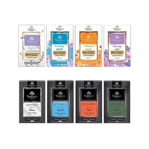 Yardley London Unisex Compact Perfumes -Discovery Set -Pack Of 8Pc X 18Ml