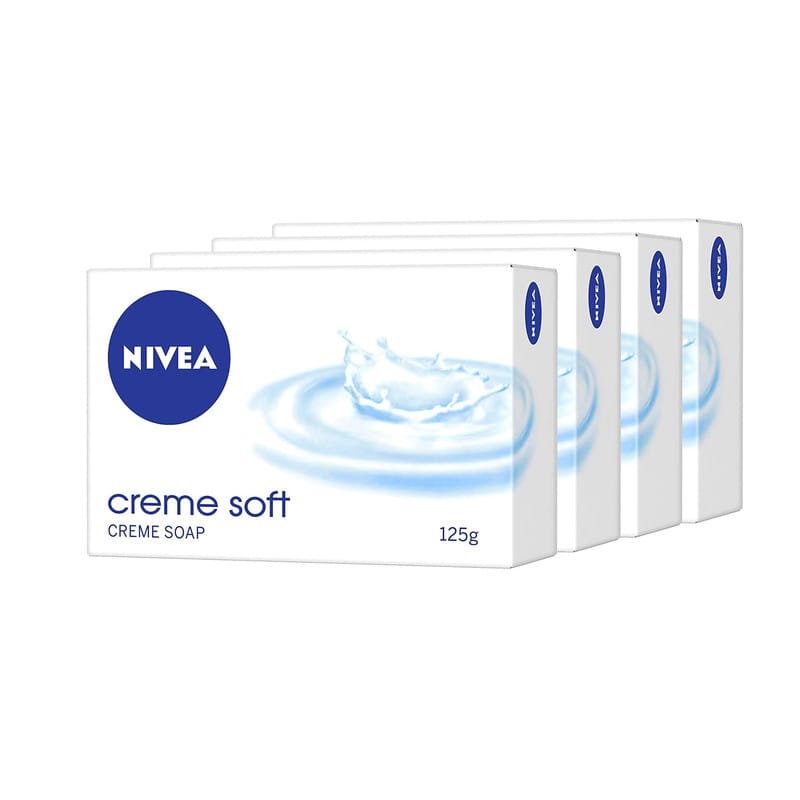 Nivea Soap, Creme Soft, For Hands And Body - 125g Pack of 4