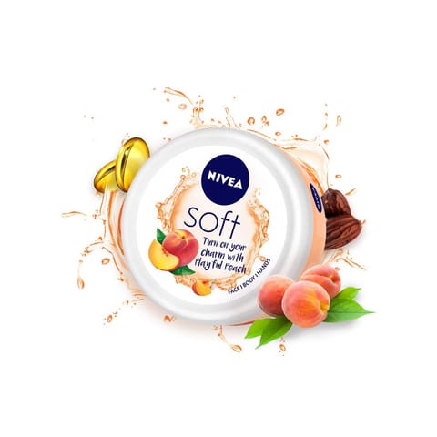 Nivea Soft Moisturizer for Face, Body, Hands Peach