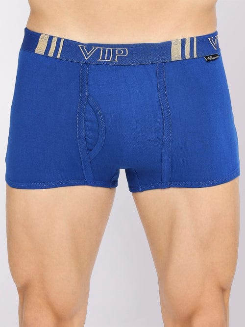 VIP Men'S Brando Cotton Plain Trunks, Colors & Prints May Vary