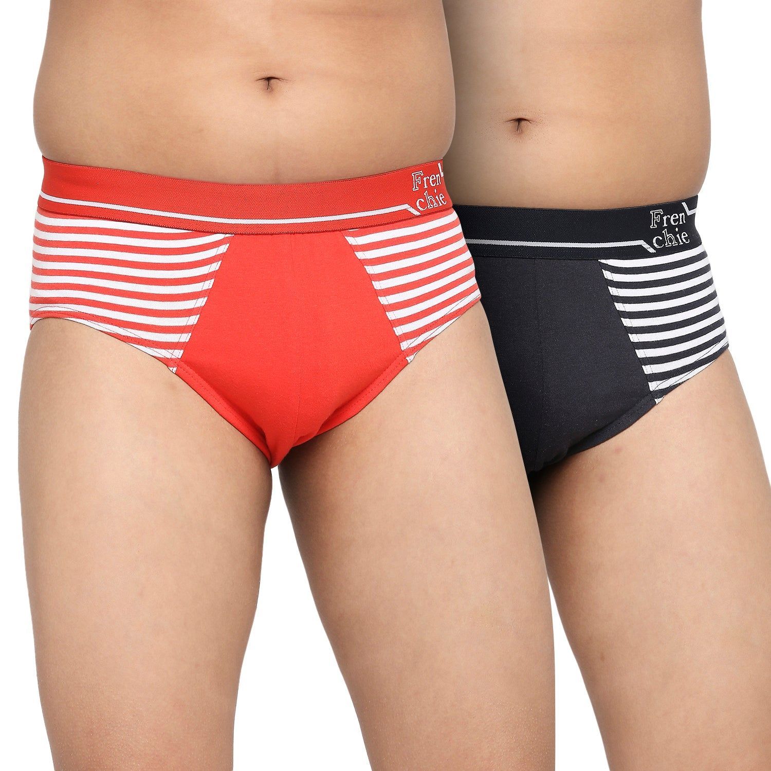 Frenchie U19 Teenagers Cotton Brief Navy And Red - Pack Of 2