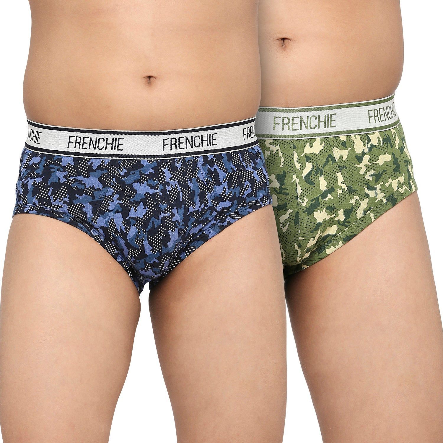 Frenchie U19 Teenagers Cotton Brief Navy And Green - Pack Of 2