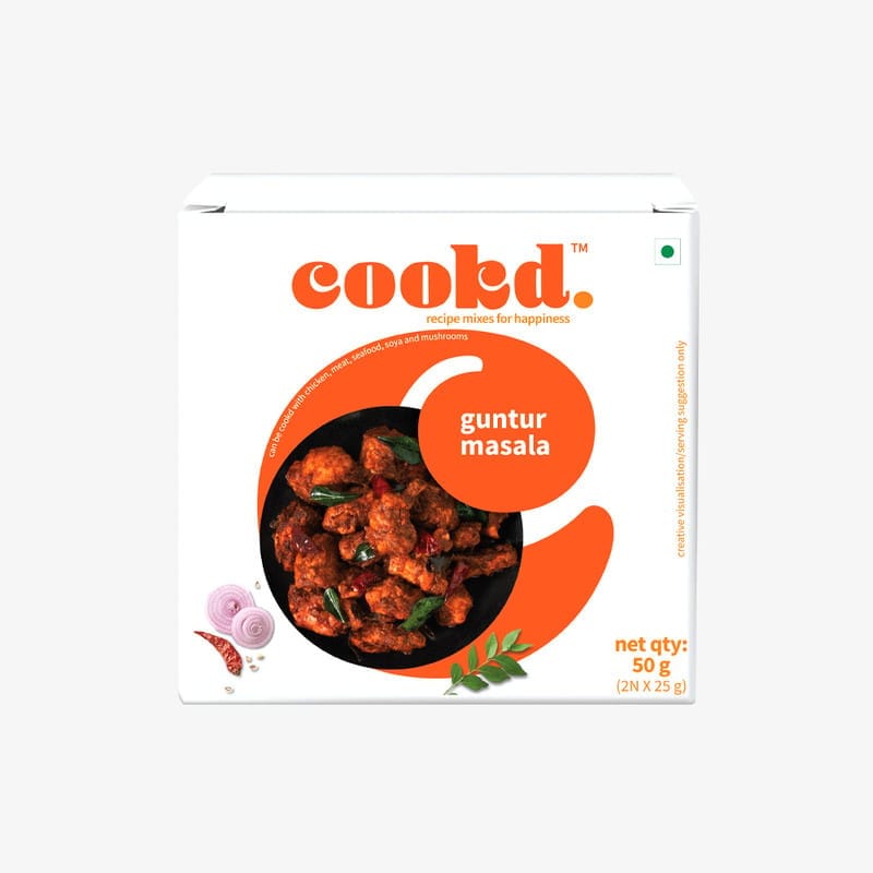 Cookd Guntur Masala Pack of 1 (Serves 8) - 50g