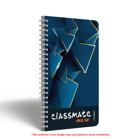 Classmate Pulse Spiral NoteBook Pulse Notebooks 6 Subject Ruled, Spiral Notebook, 300 Pages