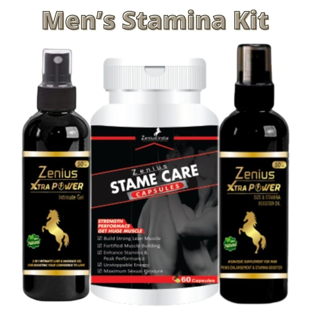 Zenius Stame Care Kit for Proper Men Sexual Solution Kit | Sexual Capsule & Oil for Men Long Time