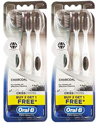 Oral-B Oral B Charcoal Sensitive Toothbrush - 3 Pieces (Extra Soft, Pack of 2)