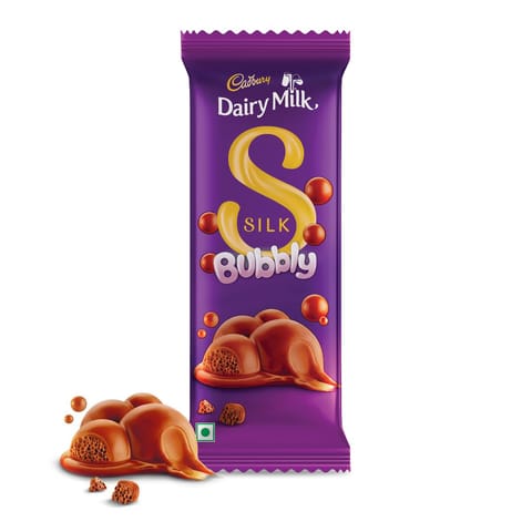 Cadbury Dairy Milk Silk Bubbly Chocolate Bar, 50g - (Pack of 6)