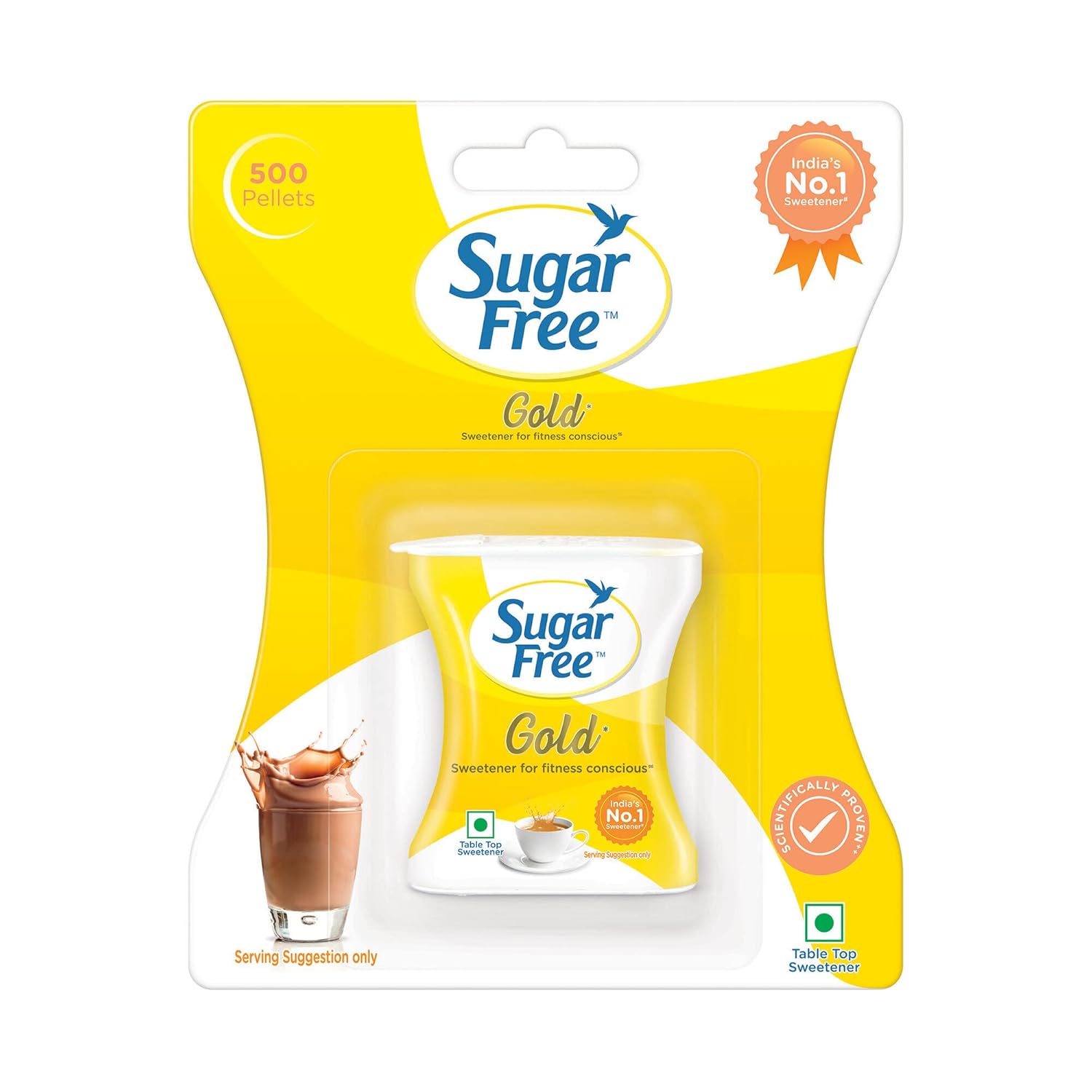 Sugar Free Gold 500 Pellets Sweet like Sugar with Low Calories Scientifically Proven & Tested 50g