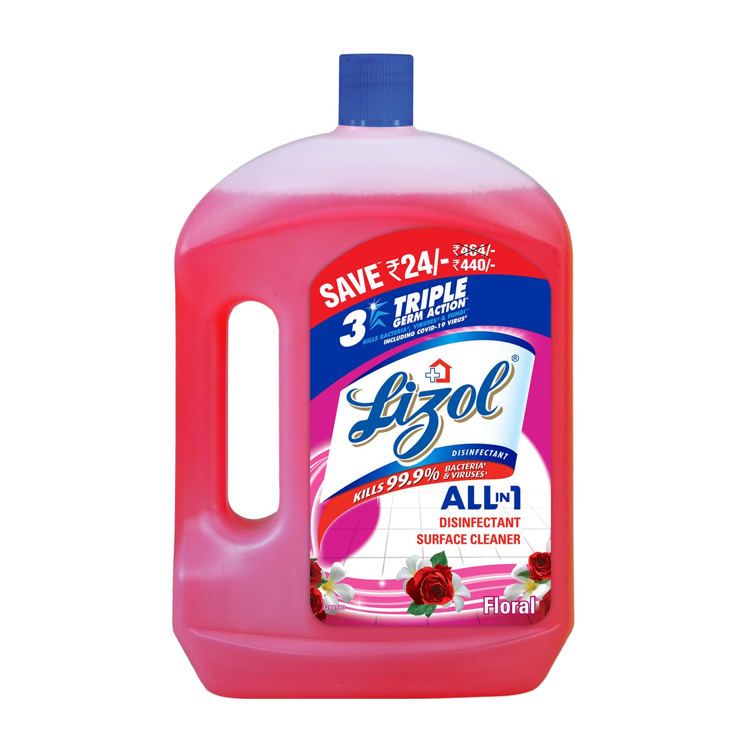 Lizol Floral, Disinfectant Surface & Floor Cleaner Liquid | Suitable for All Floor Cleaner Mops - 2Ltr