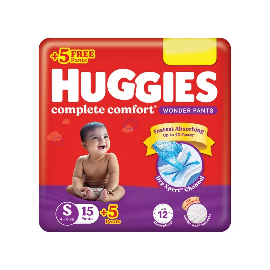 Huggies Wonder Diaper (Pants, S, 4-8 kg) 20 Pieces