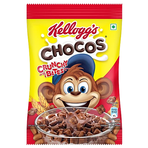 Kellogg's Crunchy Bites, Source of Calcium, High in Protein, with 10 Essential Vitamins & Minerals, Source of Fibre, Breakfast Cereal for Kids 22 g