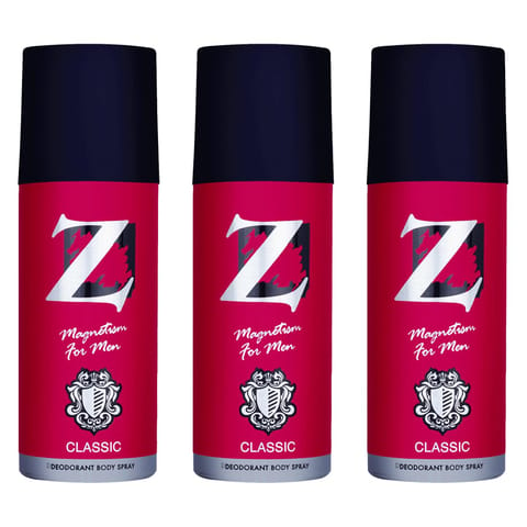 Z magnetism for men Men's Classic Deo, Classic Deodorant | Musky Fragrance Long Lasting Deodorant Best Deodorant Liquid For Men - 75 Ml (Pack Of 3)