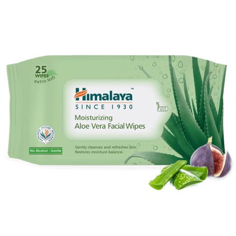 Himalaya Moisturizing Aloe Vera Facial Wipes-25'S