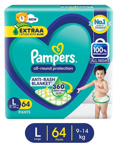 Pampers Pant Style Diapers Large - 64 Pieces