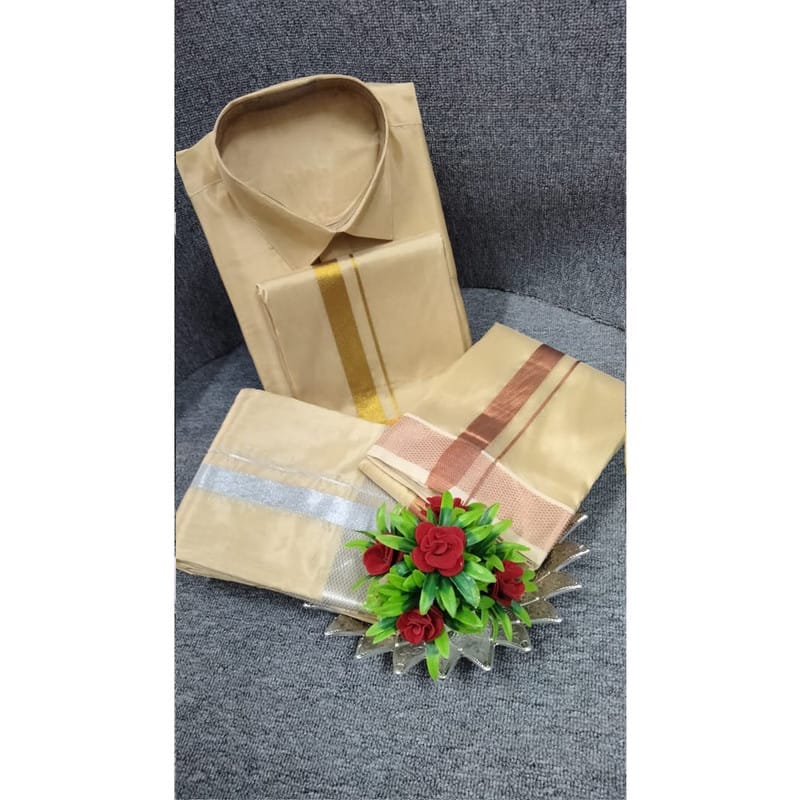 Premium Aasha Pattu (Shirt-Dhoti) - Macaroom