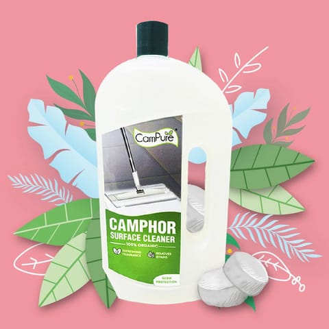 CamPure Camphor Surface and Floor Cleaner - 100% Organic - 1 Ltr