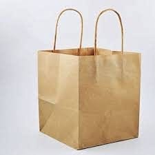 GRACE Paper Bags Brown, 2 Kg Cake Bag 150 Gsm - 30.5 x 30.5 x 30.5 cm, Pack of 100