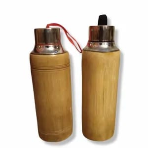 Madurai Bamboo Craft Water Bottle Bamboo Inside Steel ,Leakage Proof 500Ml