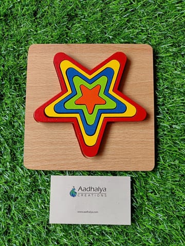 Rainbow Star Shape Seriation Puzzle