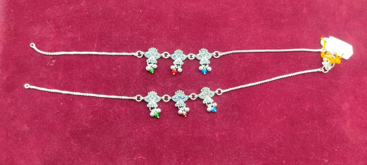 SILVERMERC DESIGNS Embellished Brass Anklet (Women)