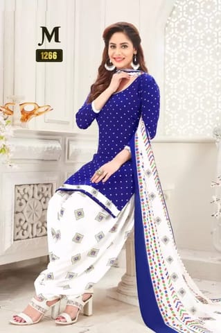 Unstitched Crepe Salwar Suit Material Printed, Self Design, Geometric Print