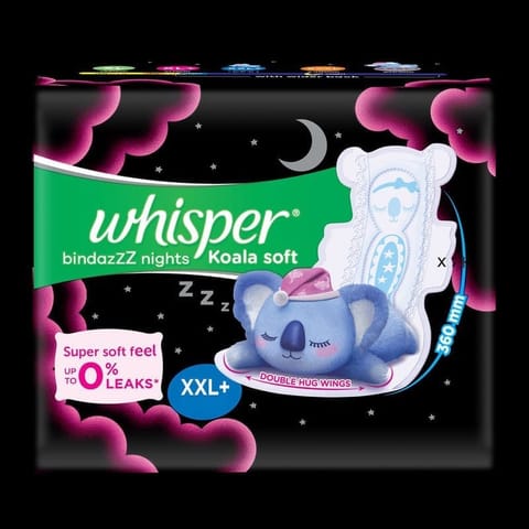 Whisper Ultra Night Sanitary Pads for Women - XXL (10 Nos)