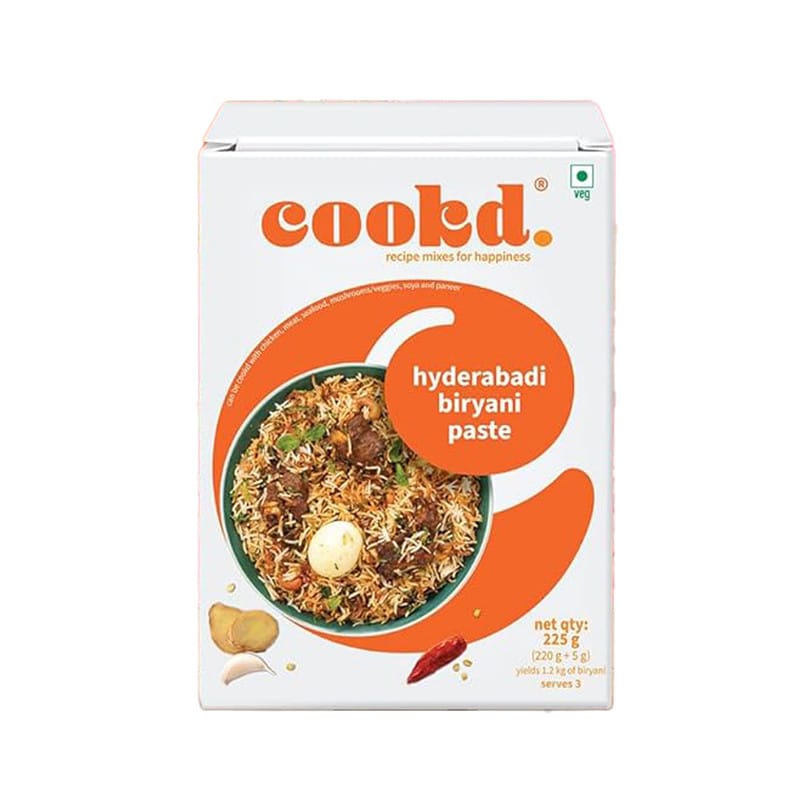 Cookd Hyderabadi Biryani Kit With / Without Rice Pack of 1 (Serves 3)