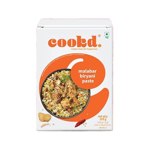 Cookd Malabar Biryani Kit With / Without Rice Pack of 1 (Serves 3)