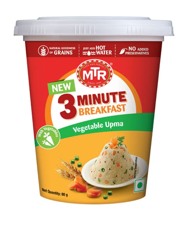 MTR 3 Minute Vegetable Upma Cup  80 Gm